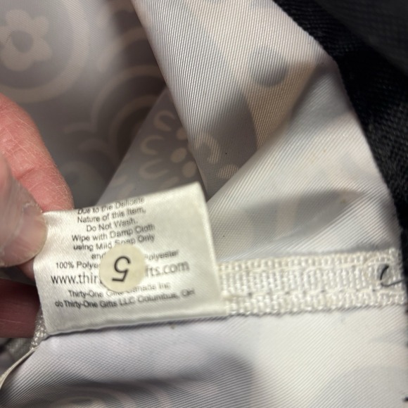 Thirty One Black & White Parisian Pop Tote Bag Paisley Parade 31 - Picture 11 of 13